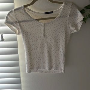 Brandy Melville floral patterned zelly top